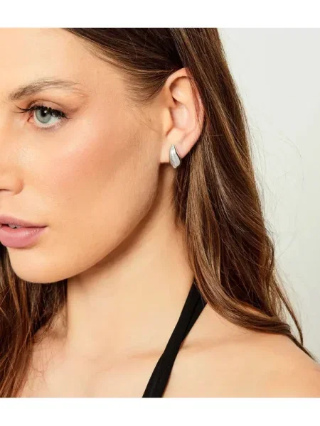 TORY BURCH Fülbevaló Mini Wave ezüstszínű