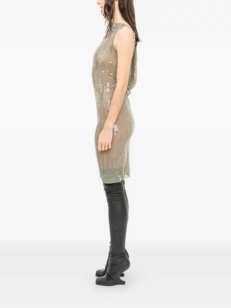 Rochie mini Rick Owens Lilies cu paiete verde