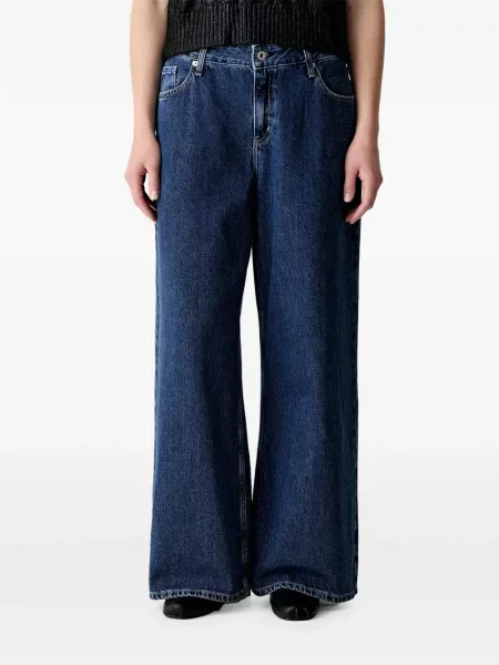 Blugi cu picior larg Karl Lagerfeld Jeans albastru