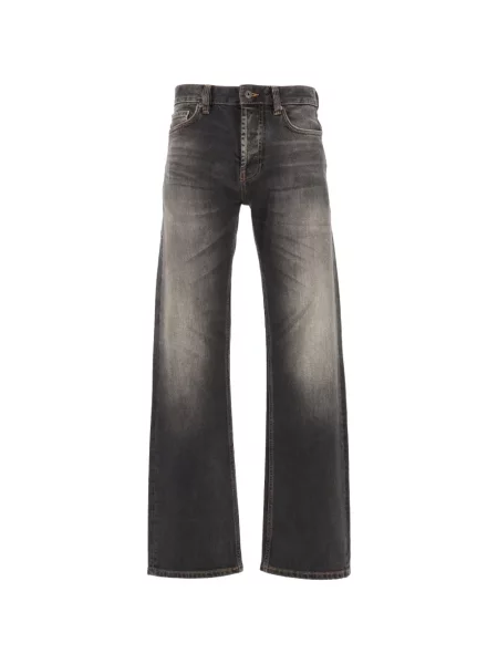 Blugi drepți Emporio Armani cu 5 buzunare gri