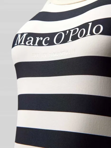 Kostium kąpielowy z nadrukiem z logo model ‘Classic’ Marc O'polo czarny
