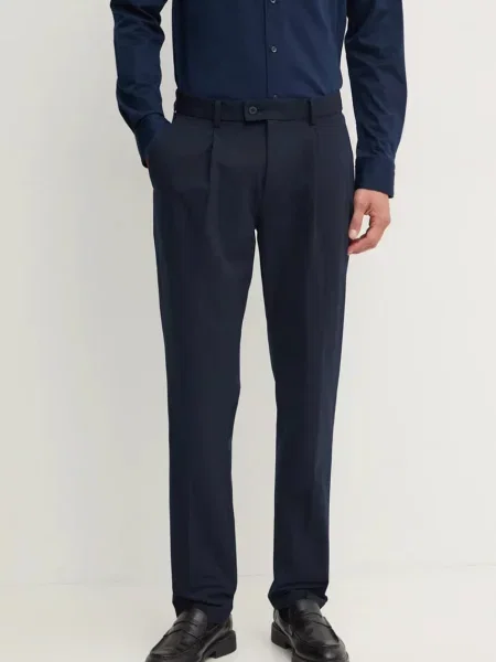 Панталон Tommy Hilfiger с кройка тип чино тъмносиньо
