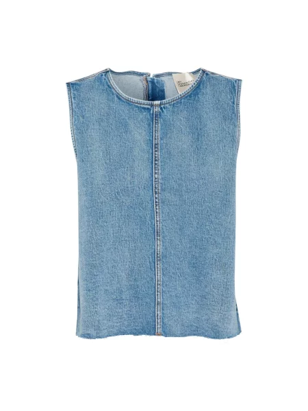 Lekki top My Essential Wardrobe retro niebieski