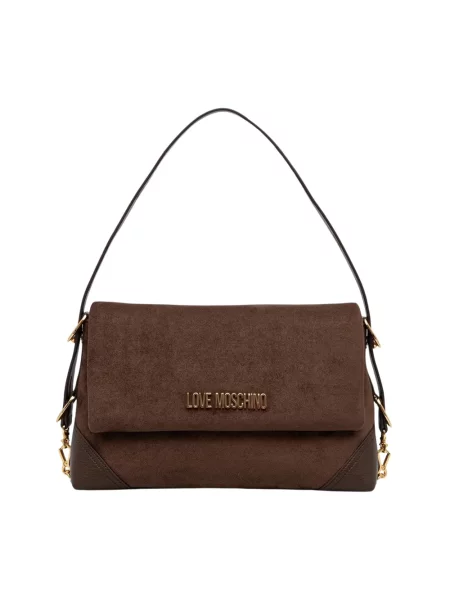 Torebka Love Moschino zamszowa brązowa
