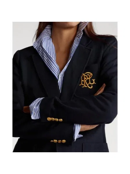 Dzianinowa marynarka Polo Ralph Lauren niebieska