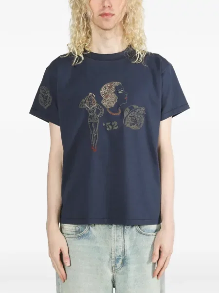 Tricou Samuel Zelig cu broderie albastru