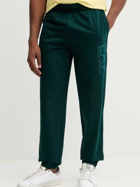 Спортивні штани Emporio Armani з аплікацією бірюзовий
