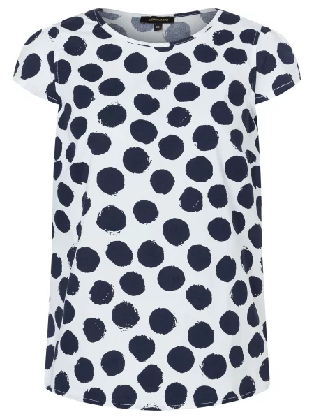 MORE & MORE Bluză albastru marin alb