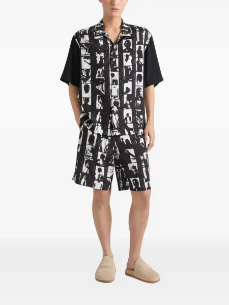 Bermude Givenchy cu imagine negru