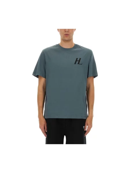 Koszulka Helmut Lang z logo niebieska