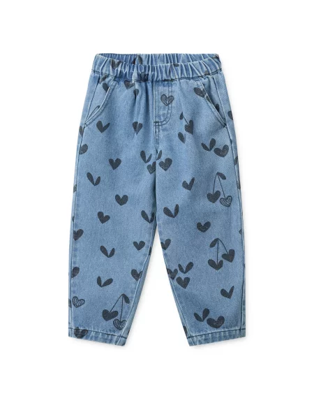 Liewood Jeans Borris albastru denim negru