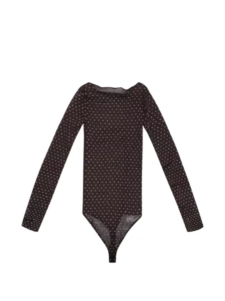 Body Wolford cu buline plasă maro