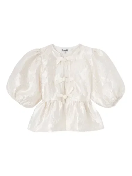 Bluză Ganni cu funde