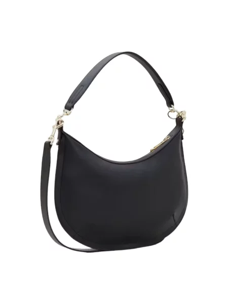 Lniana torebka Tommy Hilfiger biznesowa czarna