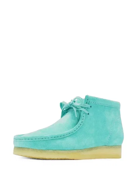 Велурени боти Clarks Originals зелено