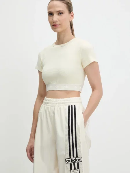 Тениска Adidas бежово