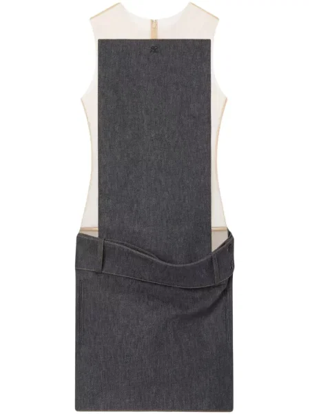 Mała mały sukienka jeansowa Courreges garniturowa szara