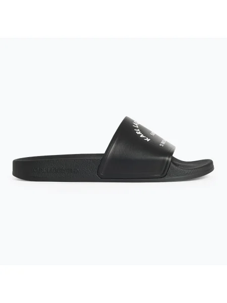 Papuci pentru femei KARL LAGERFELD Kondo Maison black rubber negru