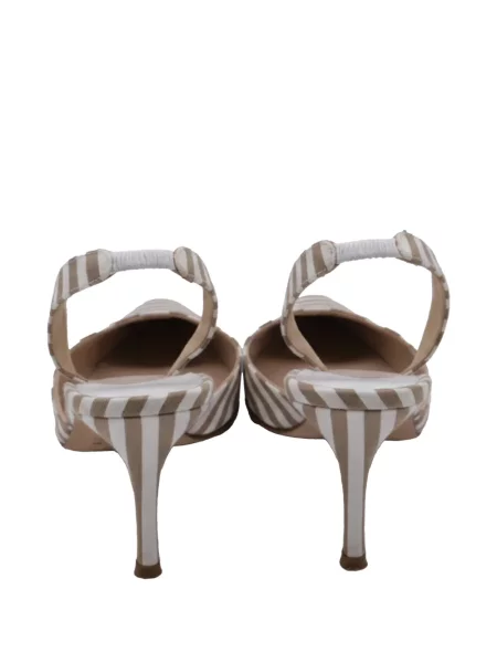 Pantofi cu toc Manolo Blahnik cu dungi slingback