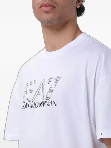 Tricou Ea7 Emporio Armani cu imagine alb