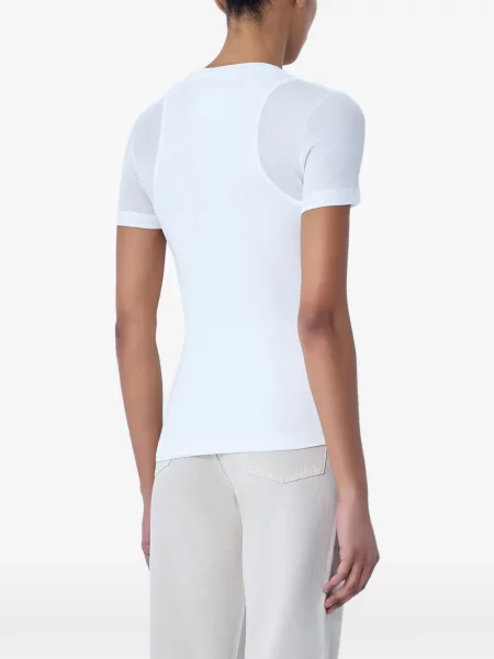 Tricou Jil Sander cu decolteu rotund alb