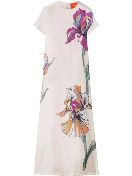 Rochie midi La Doublej până la genunchi de costum alb