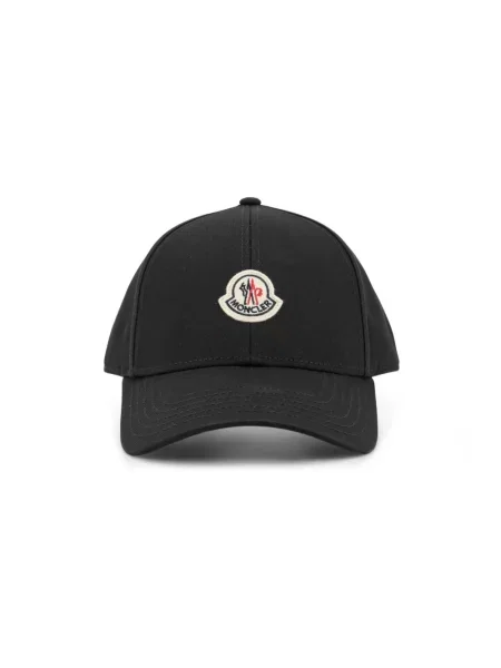 Czapka z daszkiem Moncler z twillu czarna