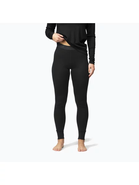 Pantaloni termoactivi pentru femei Devold Breeze Plus Merino Longs black negru