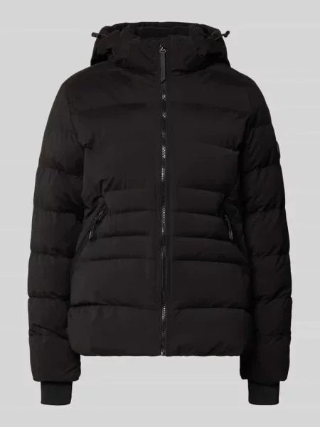 Kurtka w stylu puffer z zapinanymi na błyskawiczny model MONYA' Cars Jeans czarna