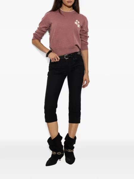 Pulover Marant Etoile cu autograf roz