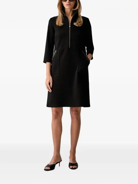 Gulerat rochie mini Joseph Ribkoff cu dungi negru