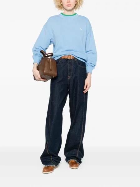 Mały kardigan Polo Ralph Lauren z falbankami garniturowy zielony