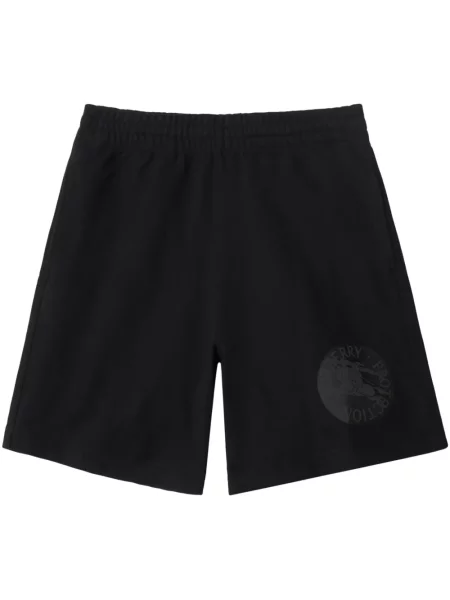 Pantaloni scurți Burberry cu imagine negru