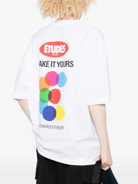 Tricou études Studio cu imagine alb