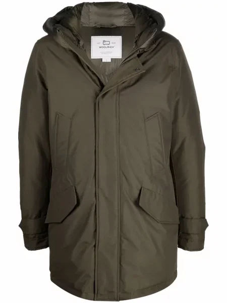 Parka Woolrich s visokim ovratnikom zelena
