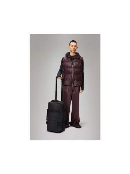 Torba Rains elegancka z nadrukiem czarna