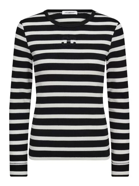 Co'couture Tricou Granny negru / murdar alb