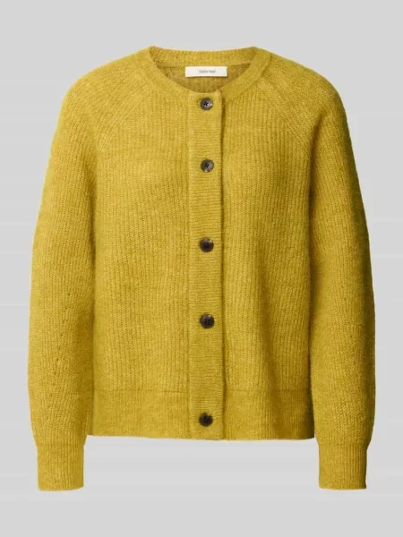 Kardigan rozpinany o kroju relaxed fit z mieszanka wełny model LULU' Selected