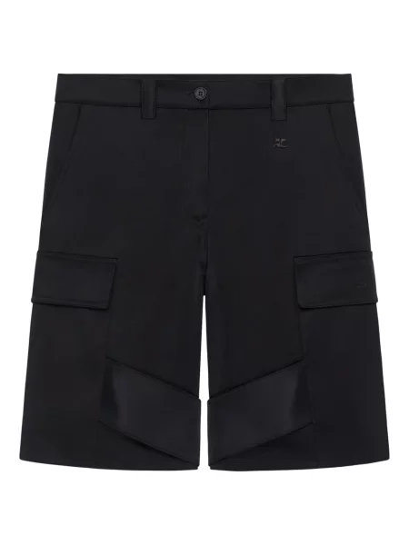 Pantaloni scurți Courreges negru