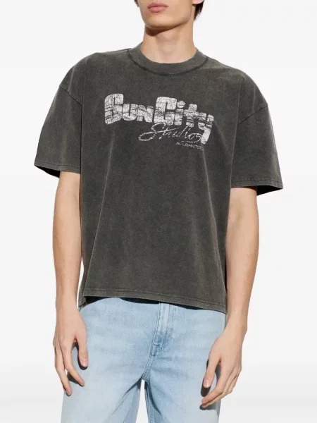 Tricou Allsaints cu imagine gri