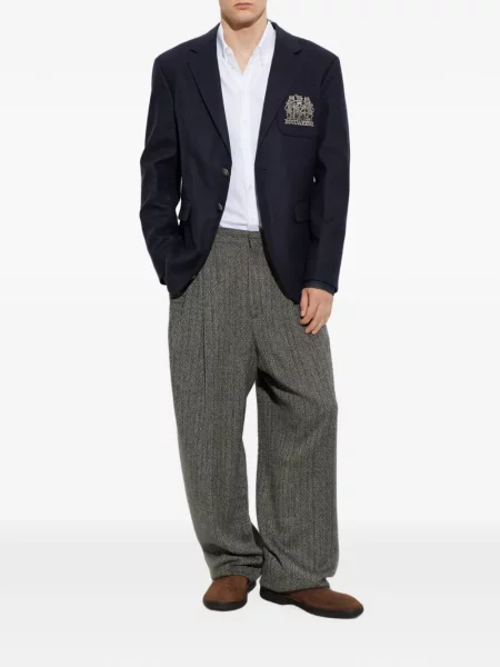 Pantaloni Dsquared2 cu model herringbone negru
