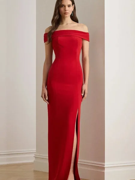 Макси платье Lauren Ralph Lauren красное