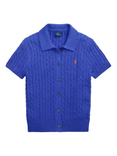 Căciulă Polo Ralph Lauren cu broderie tricotate de costum albastru