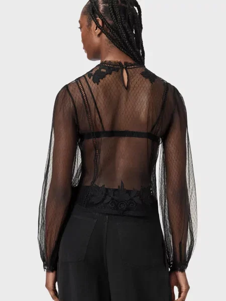 Блуза Allsaints чорна
