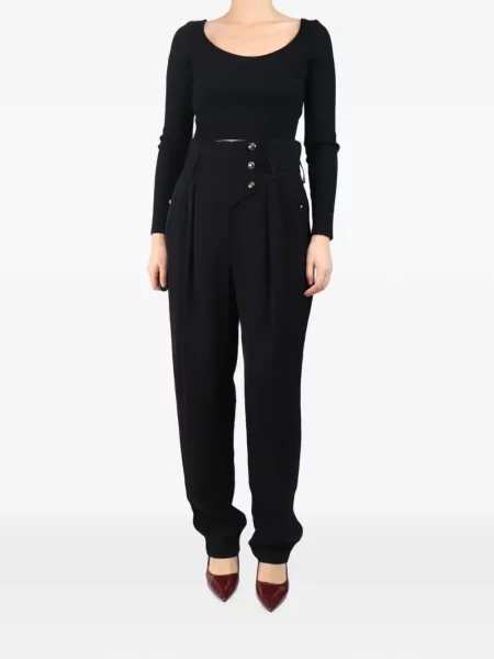 Pantaloni Iro cu talie înaltă negru