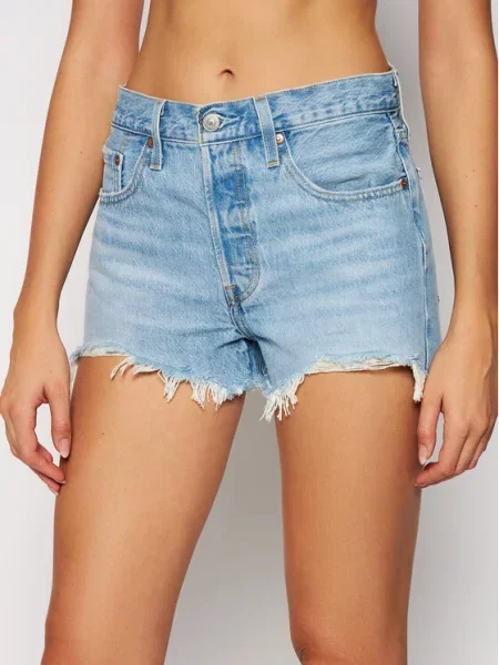 Krátké džínové šortky Levi's s vysokým pasem modré