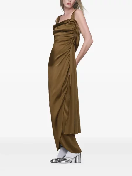 Rochie Maison Margiela drapată maro