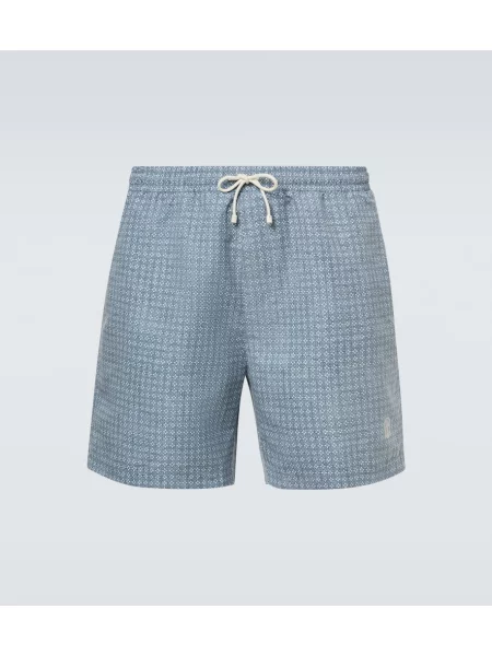 Slip de baie Brunello Cucinelli cu imagine albastru