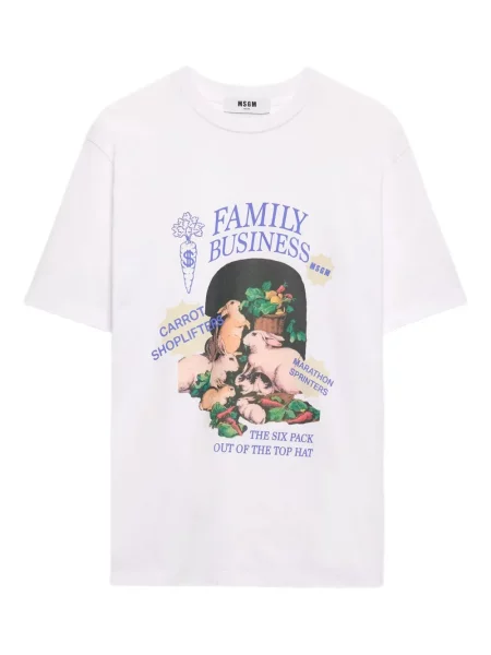 Tricou Msgm cu imagine alb
