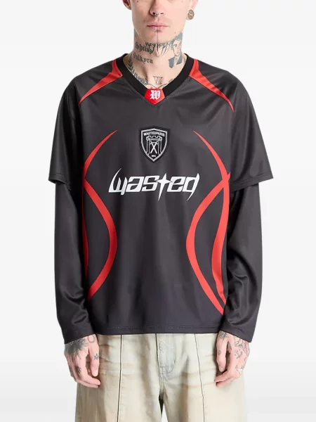 Fotbal tricou Wasted negru